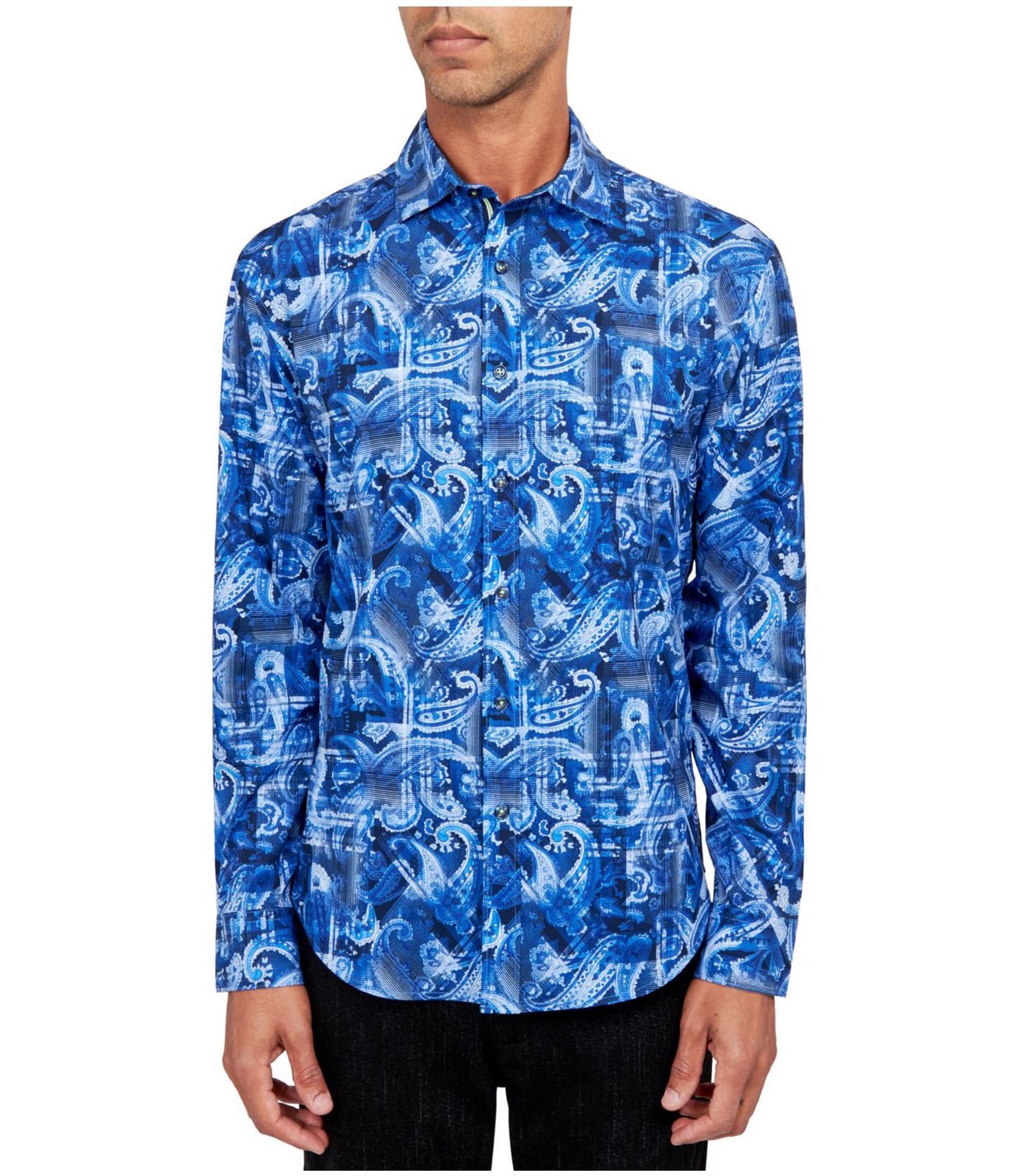 Society of Threads Mens Performance Stretch Button Up Shirt