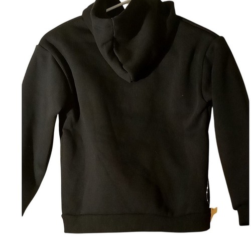 Girl's Black "Hello" L/S Fleece Hoodie Sweatshirt, Size ? (Check Measurements) - Picture 4 of 6