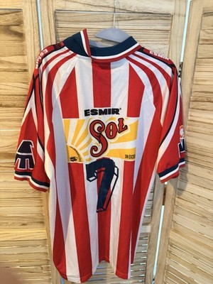 ESMIR Guadalajara Chivas Soccer Jersey Red White Striped XL 42