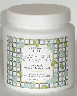 Beekman 1802 Glacial Mint & Eucalyptus Goat Milk Whipped Body Cream 24 fl oz New