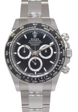 Rolex Daytona Chronograph Steel & Ceramic Black 40mm Watch +Card '24 126500