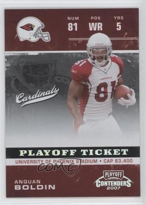 2007 Playoff Contenders Playoff Ticket 126/199 Anquan Boldin #3 1q7