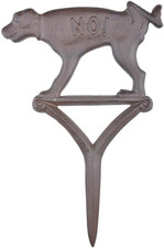 HB15 Dog Sign Peeing No , Brown