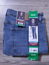 Izod Jeans Mens 38 x 30 Light Blue Denim Comfort Stretch Straight Fit