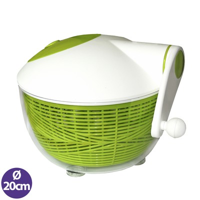 Salat Trockner Salatschleuder Komfort-Kurbel Kompakt Durchmesser 20cm 3 Liter