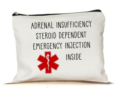 Yanashop88 Adrenal Insufficient Steroid Dependent Emergency 7 x9.8 , White 