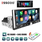 Autoradio 1 DIN Apple Carplay Android 14 4+64G GPS NAVI BT DAB+ TypeC Romote Cam