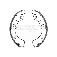 ORIGINAL® Tomex Brakes Bremsbackensatz Hinten für Honda CIVIC VI Hatchback CRX