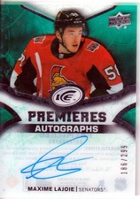 2018-19 Upper Deck Ice Ice Premieres Autographs #IPAML Maxime Lajoie 186/299 RC