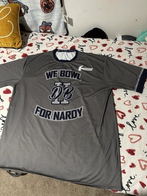 BAF Apparel Bowling Jersey Darren Baker We Bowl For Nardy Men's XL Gray Navy