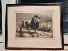 HERBERT DICKSEE, Rare A/P, "The Challenge", Original Etching, Pencil Signed!