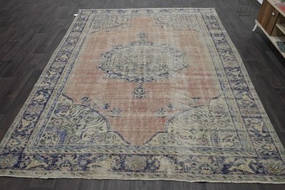 Oushak 7x9,Turkish Rug,vintage,anatolian,PEACH,kilim,Bohemian,handmade,wool