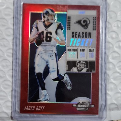 Panini 2018 Contenders Optic Jared Goff Rams Season Ticket Red Prizm /199