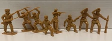 Vintage 1960's 1970's Tim Mee Frontiersmen 3" Figures Lot of 8 Pieces