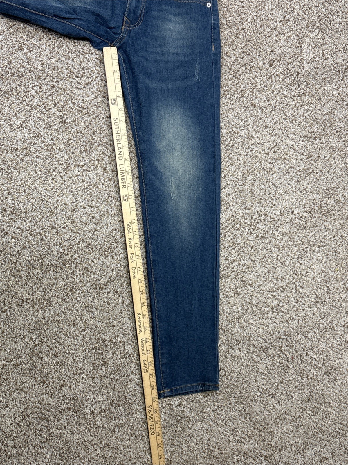 Amongst Others Distressed Slim Stretch  Mens Denim Jeans 28x30 (28x29) - View 9