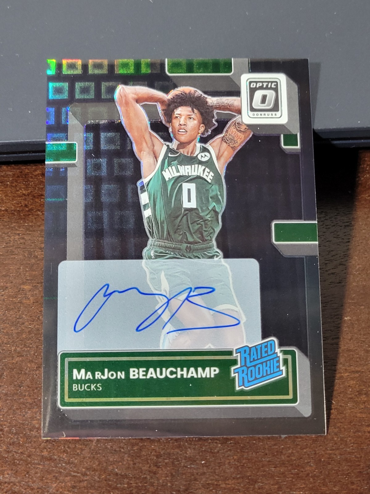 2022-23 Donruss Optic MarJon Beauchamp Black Pandora /25 Rated Rookie Auto #210