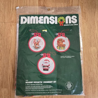 Vintage Dimensions Cross Stitch Kit   Holiday Favorites Ornaments
