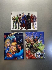 LOT of 3 TM DC Comic Magnets 2.5 X 3.5 Justice League Superman Batman Supergirl