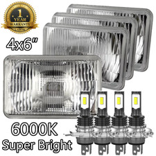 4x Fit Gmc C1500 2500 3500 K1500 K2500 K3500 1982-1986 Truck 4x6 Led Headlight 4x Fit Gmc C1500 2500 3500 K1500 K2500 K3500 1982-1986 Truck 4x6 Led Headlight