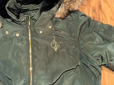 Vintage 90s Y2k Baby Phat Split Hood E Crop Fit Bomber Jacket