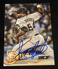 REYES MORONTA Signed 2018 Topps Series 2 Baseball Card 519 GIANTS Rookie RC AUTO