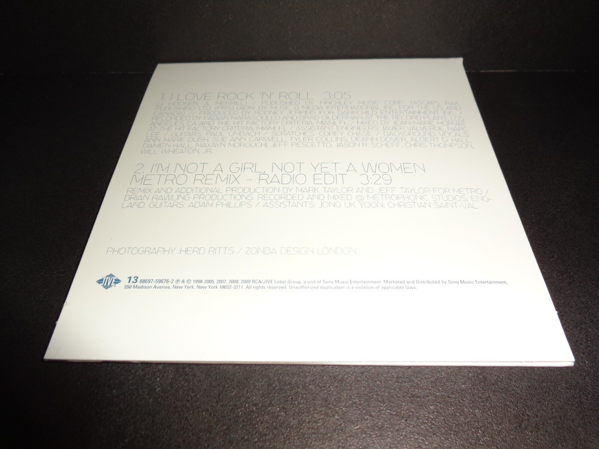 I LOVE ROCK 'N' ROLL by BRITNEY SPEARS-Rare Collectible CD w/ I'm