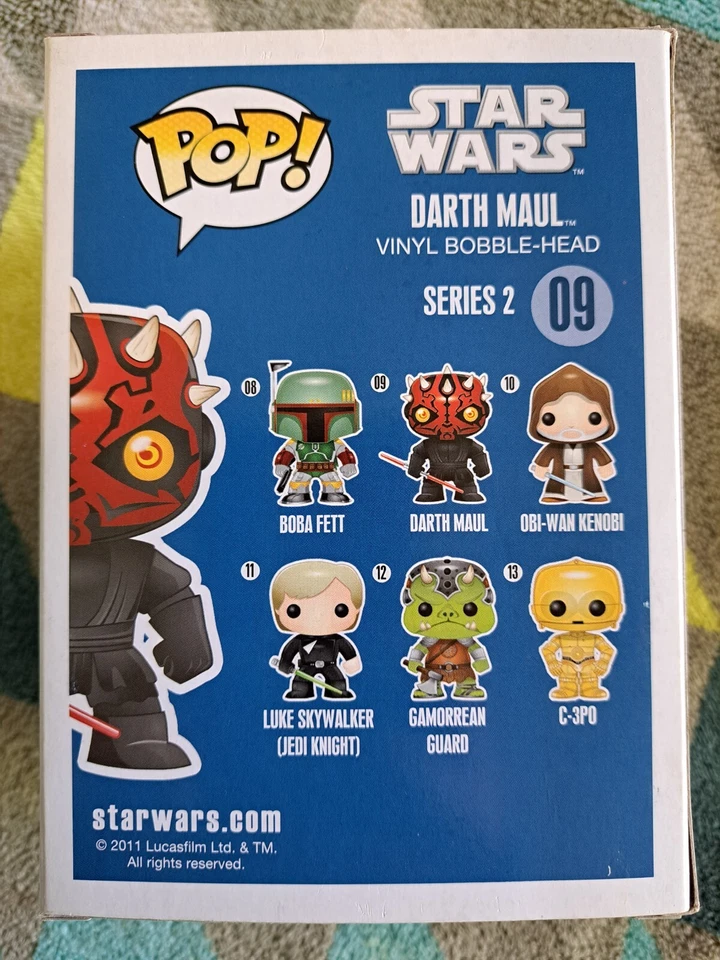 Funko Pop Darth Maul 09 - Star Wars! Vinil 2013 abobadado - caixa azul ousado - Imagem 3 de 4
