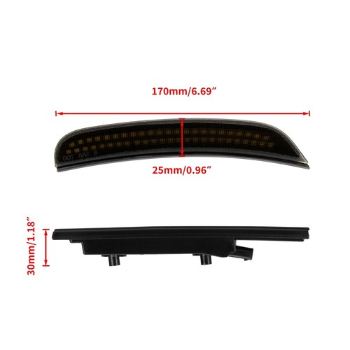 4pc LED Side Marker Light White For Dodge Charger 2015-23 Front&Rear Lamp Smoked - Picture 3 of 12