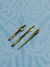 Factory NOS Bulova Accutron 218 & 219 Gilt Black Trit Hr/Min 1.31mm Post Sec 