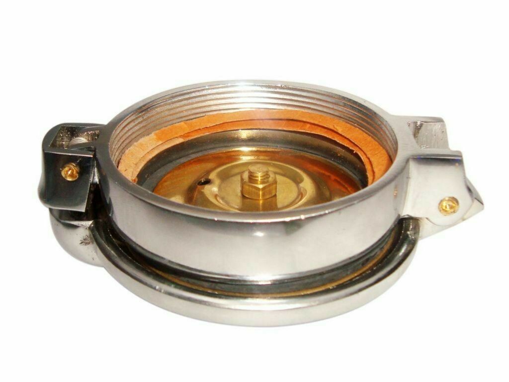 Bouchon De Réservoir Monza 2.5" Poli - Alliage - Pour Café Racer Ou Custom