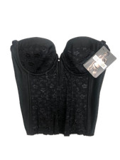 Dominique BLACK Bridal Chopper Lace Torselette, US 32D, UK 32D