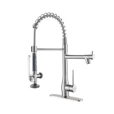 GIMILI Kitchen Faucet with Pull Down Sprayer Single Handle High Pressure Brus...