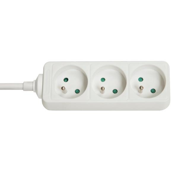 Multipresa 3 ingressi prese Schuko francesi, Bianca