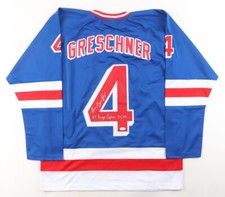 Ron Greschner Signed New York Rangers Jersey 