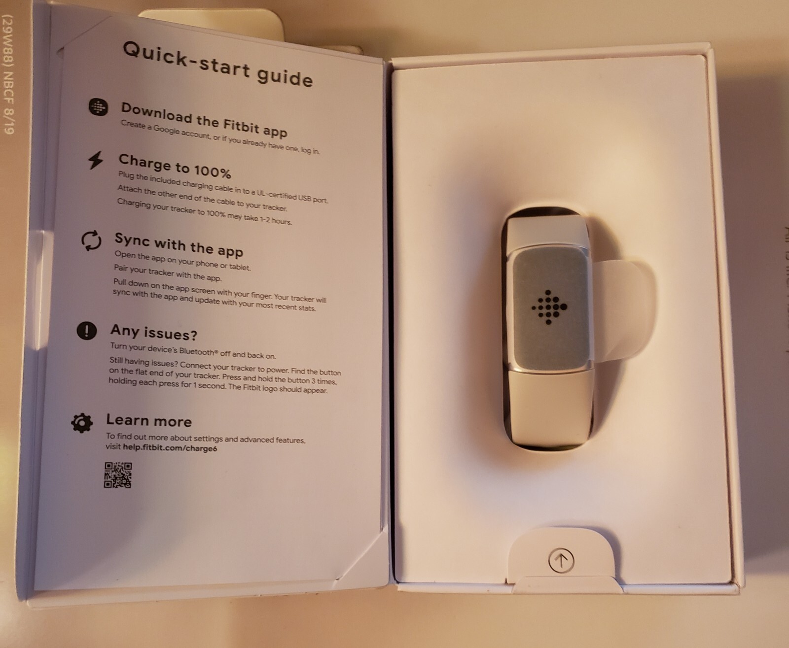 Fitbit Charge 6 Fitness Tracker with Heart Rate, GPS - Porcelain/Silver-image