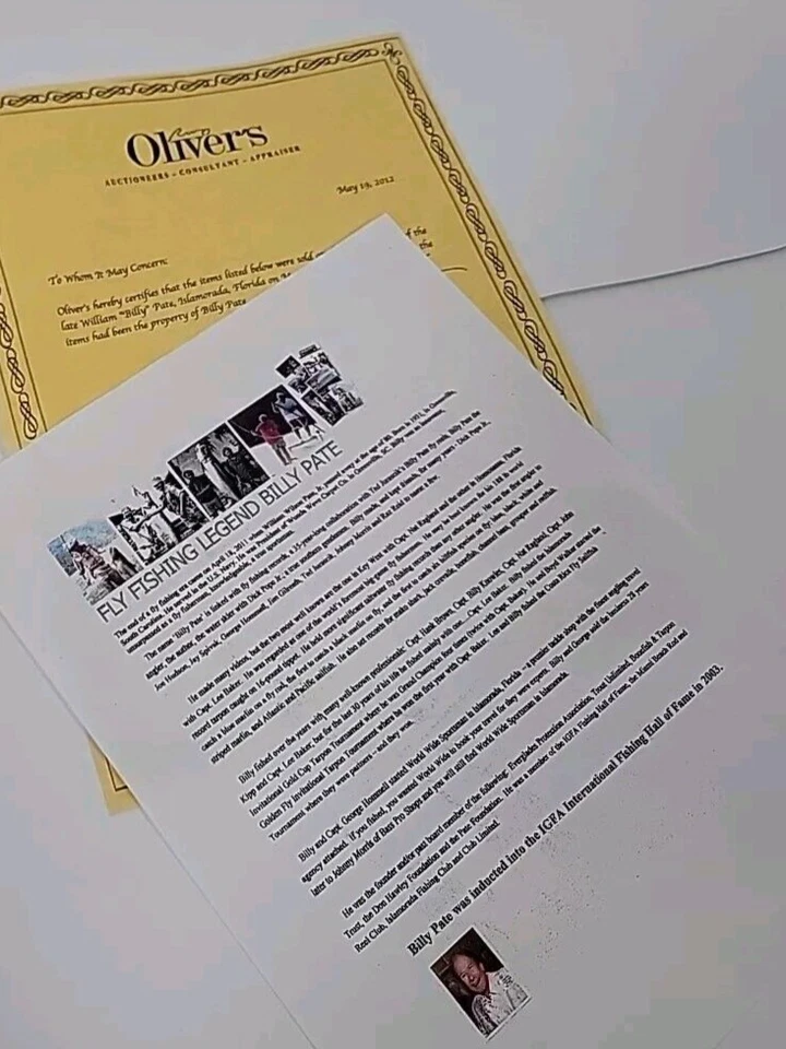 Billy Pate Estate Tibor pesca con mosca x48+ moscas Bluefish en alta mar 2 x estuches certificado de autenticidad Foto 2 de 4
