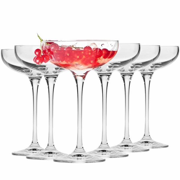 Krosno GläSer FüR Champagne Prosecco Sektschalen | Set 6 | 280 Ml | SpüLmaschine-image