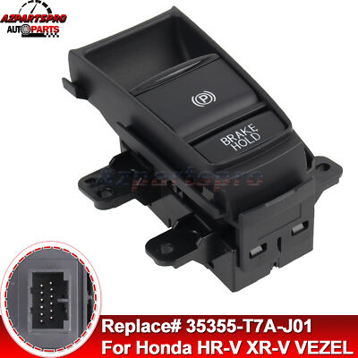Honda Brake Switch Stopper 35355-T7A-J01 35355T7AJ01 For Honda HRV XRV HR-V  XR-V VEZEL Electronic Automatic Hand Brake Button Parking Brake Switch  Honda Vezel Accessories Compatible With HR-V For XR-V For VEZEL 35355-T7A-J01 35355T7AJ01