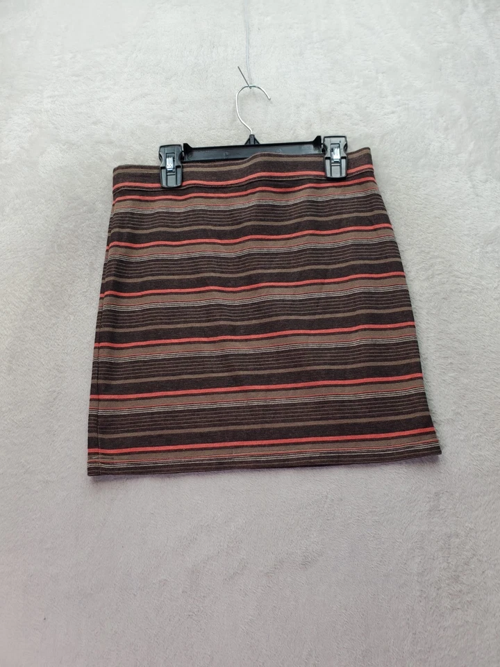 Женские прямые юбки и юбки-карандаши Free People маленькие коричневые в полоску эластичные на талии - Изображение 2 из 4