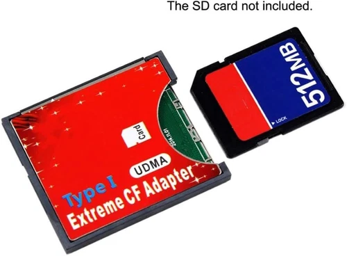 ChenYang SD SDHC SDXC to CF Type I Compact Flash Memory Card Adapter Red - Image 3 of 4