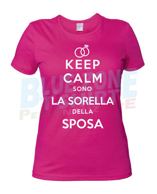 Hero Tee T-Shirt Addio Al Nubilato 'Keep Calm Sono La Testimone Della Sposa' - Maglia Donna Fruit Of The Loom - 3