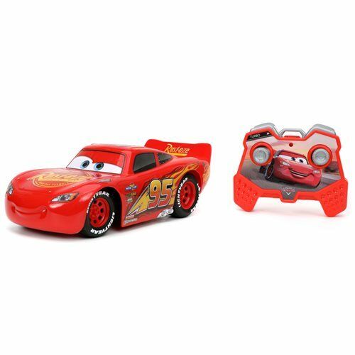 Disney Pixar Cars Lightning McQueen JADA 1:24 Scale RC Car W/Turbo 2.4 Ghz