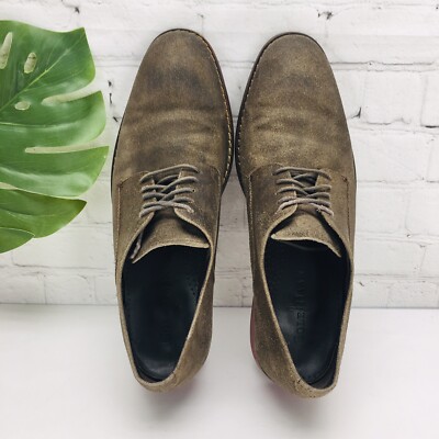 Cole Haan Men’s Suede Oxford Shoes Nike Air Sole Brown Lace Up Size 9.5 M COLE HAAN Mens Oxford Shoes Size 9.5 M NikeAir Brown Suede  main image 4