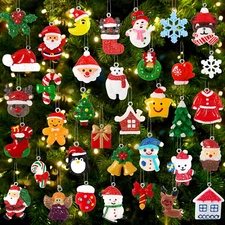30pcs Mini Christmas Ornaments for Mini Tree Decorations Small Christmas Orn.