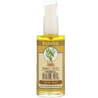 Badger, Jojoba Kräuter Haaröl, Rosmarin & Teebaum. 59,1 ml