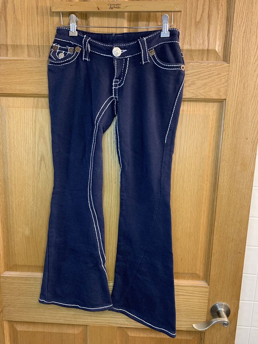 True Religion Joey Fleece Big T Stitch Low Rise Jeans Pants True Religion Joey Fleece Big T Stitch Low Rise Jeans Pants