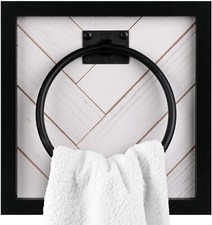 Autumn Alley Farmhouse Decor Hand Towel Ring for Bathroom - Rustic White