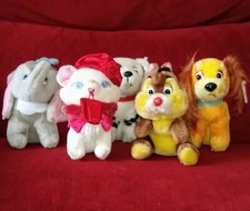 Vintage Disney MARIE DALMATIAN PUP LADY DUMBO CHIPMUNK 7in Small Soft Plush Tags