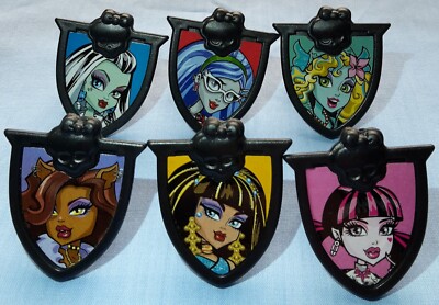 6er Set Monster High DecoPac Cake Topper Ringe Plastikringe Mattel 2011
