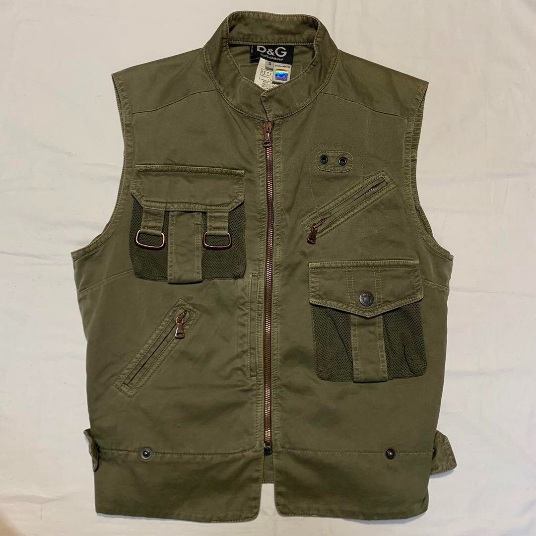 D&G DOLCE & GABBANA Military Vest Jacket Size S mens cotton D&G DOLCE & GABBANA Military Vest Jacket Size S mens cotton